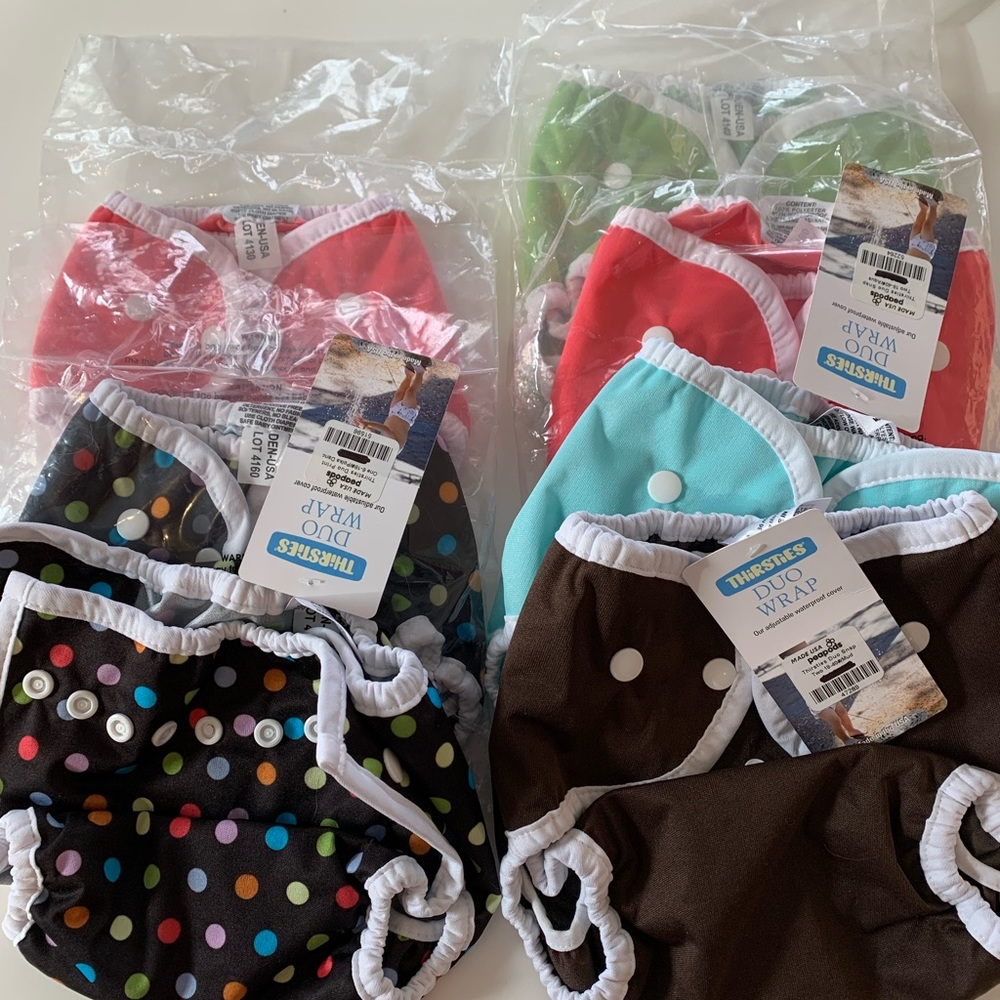 7 NEW Thirsties Duo Wrap diaper covers